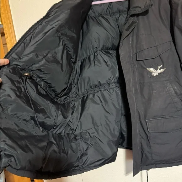 Men's Black Triple Fat Goose down heavy jacket‎ - Picture 4 of 5